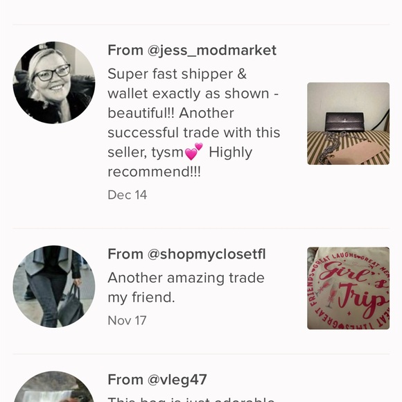 Accessories - Trade Feedback